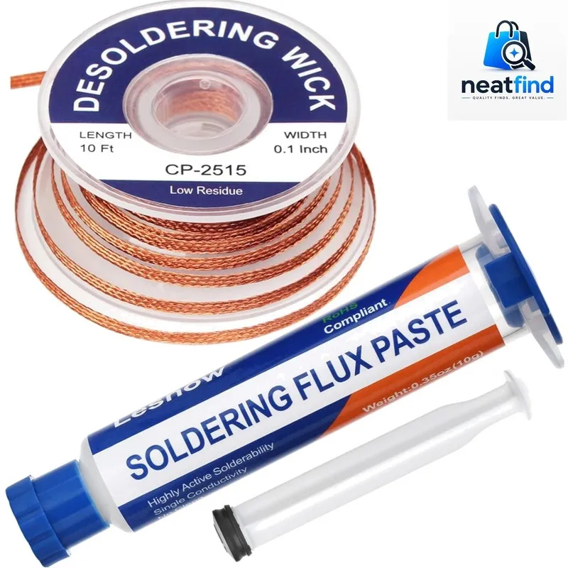 Паяльное оборудование Solder Flux Paste And Solder Wick Braid, No Clean Solderin