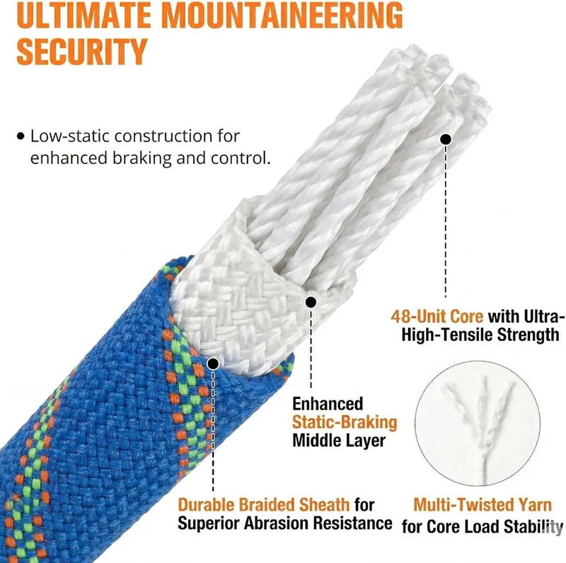 Складское оборудование Double Braided Arborist Rigging Rope, 1/2" X 200 Ft Stren