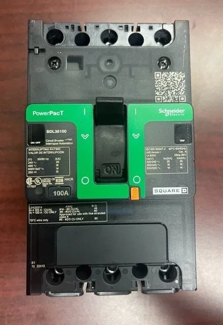 Автоматический выключатель SQUARE D BDL36100 PowerPact B CIRCUIT BREAKER BD100 3