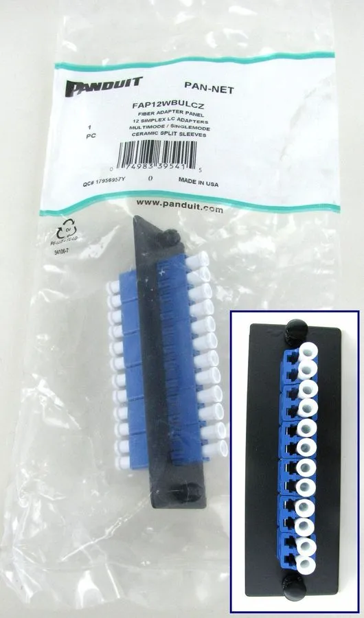 СКС-оборудование Panduit FAP6WBUSCZ Panel 6 SC Simplex Adapters Singlemode/SM OS