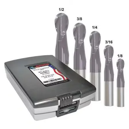 Режущий инструмент Zoro Select 221-888882 End Mill Set, 0.5 In, Carbide