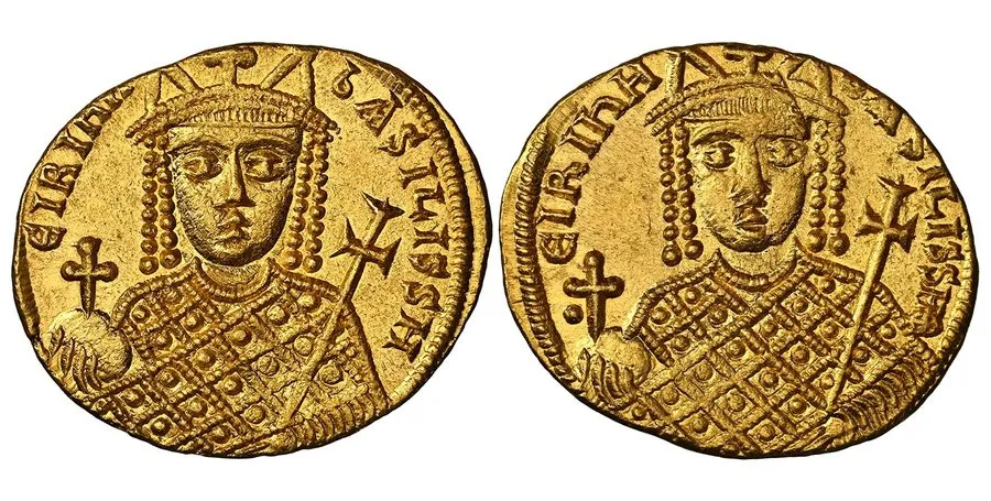 Лабораторный прибор BYZANTINE Irene 797-802 AD Solidus. NGC MS 4/5, 5/5 Constant — фото лота 1