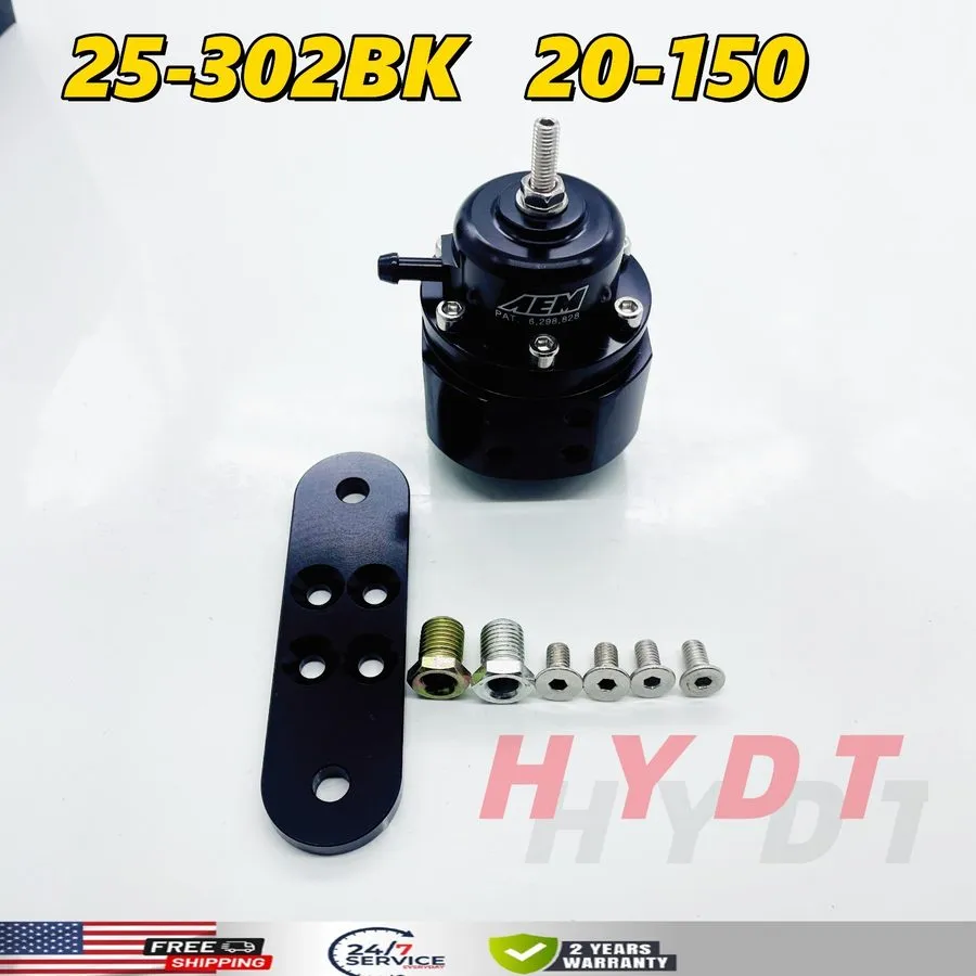 Трубопроводная арматура AEM Universal Black Anodized Adjustable Fuel Pressure Re