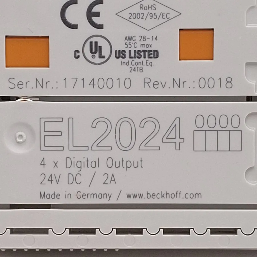 Модуль ввода-вывода Beckhoff EL2024 EtherCAT Terminal 4-Channel Digital Output 2