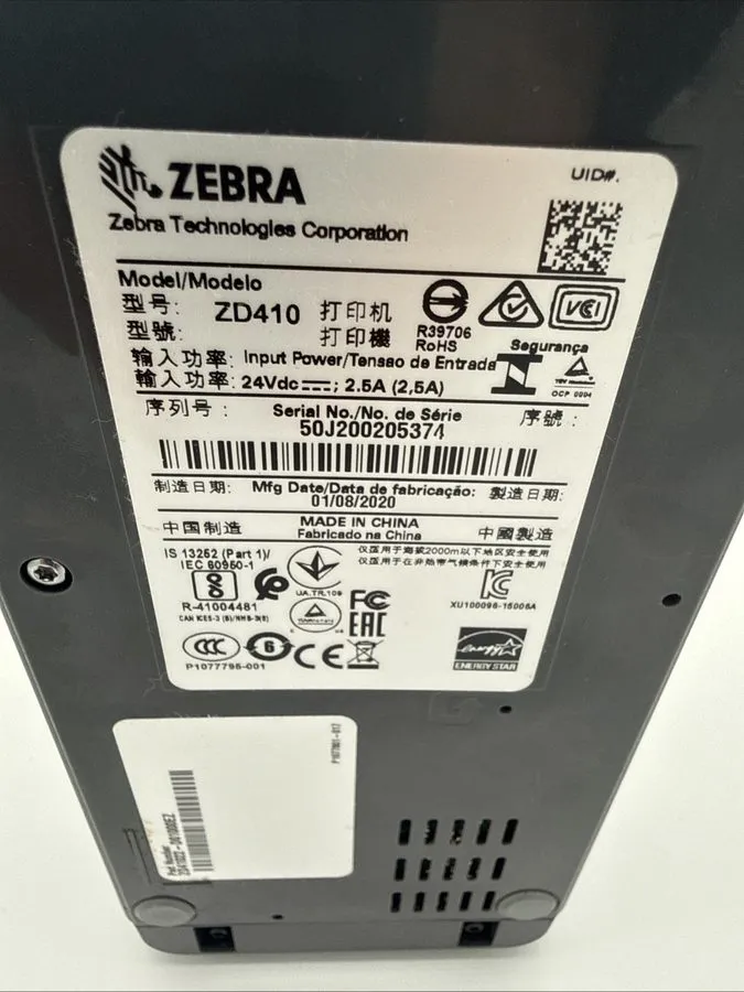 Принтер этикеток ZEBRA ZD410 Direct Thermal Barcode Label Printer w/ Ethernet Po — фото лота 2