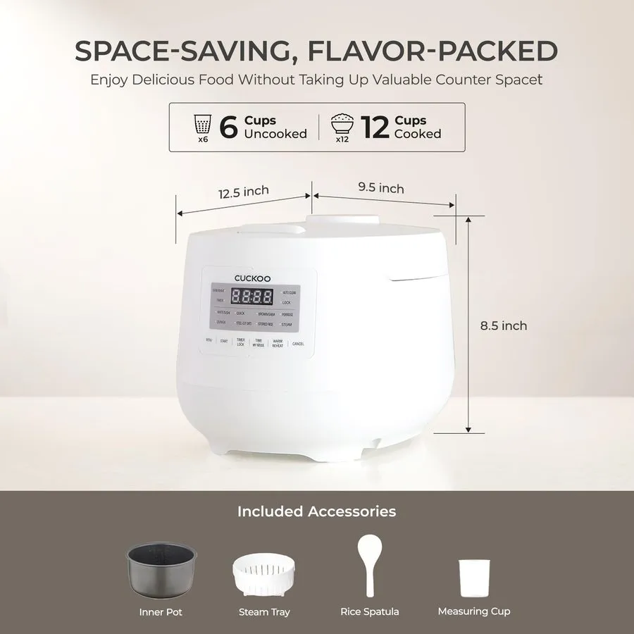 Рисоварка Cr0641f 6cup uncooked / 12cup cooked Micom Rice Cooker & Warmer With N — фото лота 2