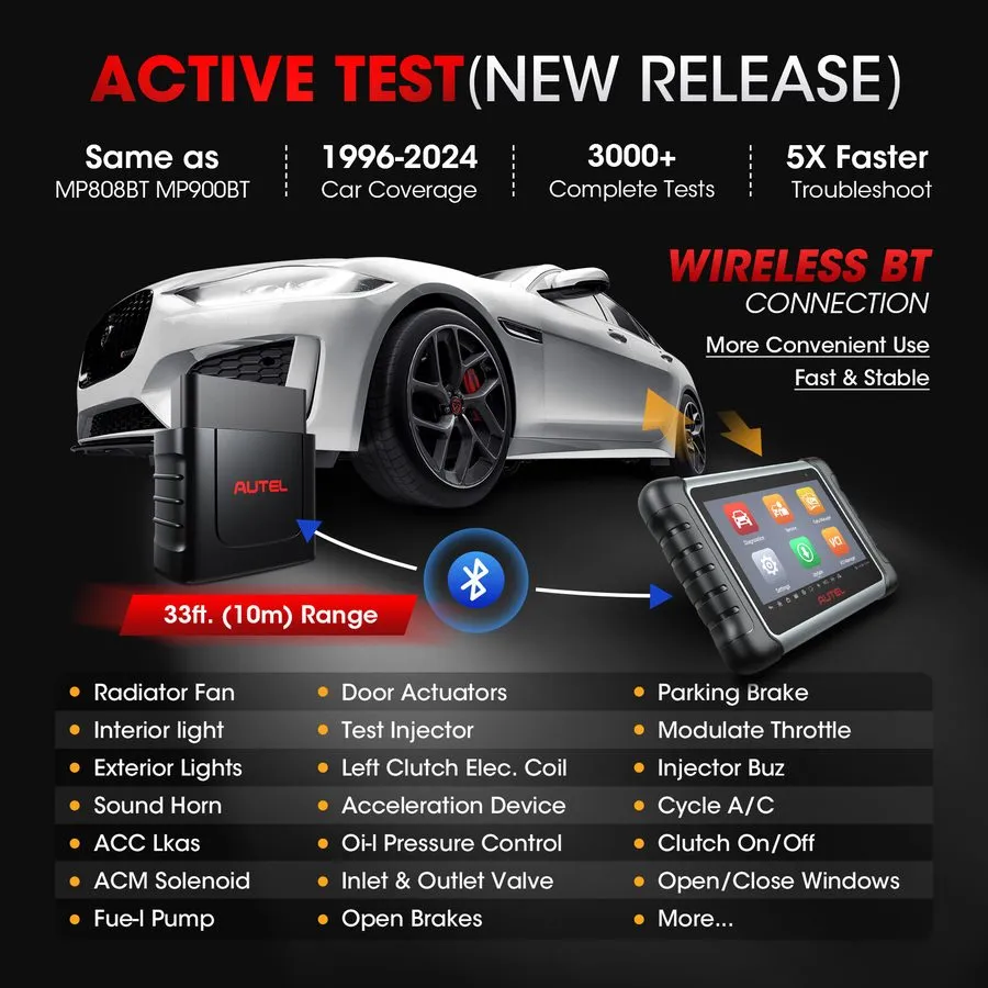 Диагностический сканер 2026 Autel MaxiCOM MK808S PRO MX808S Bidirectional Car Di