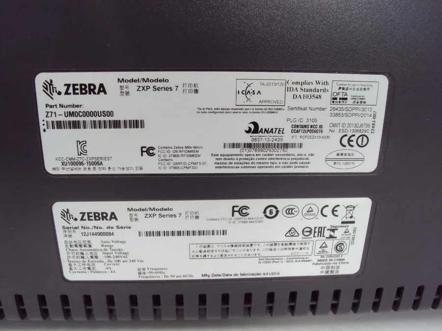 Принтер этикеток Zebra ZXP Series 1 USB + Network ID Card Printer 300Dpi 1459 PR — фото лота 1