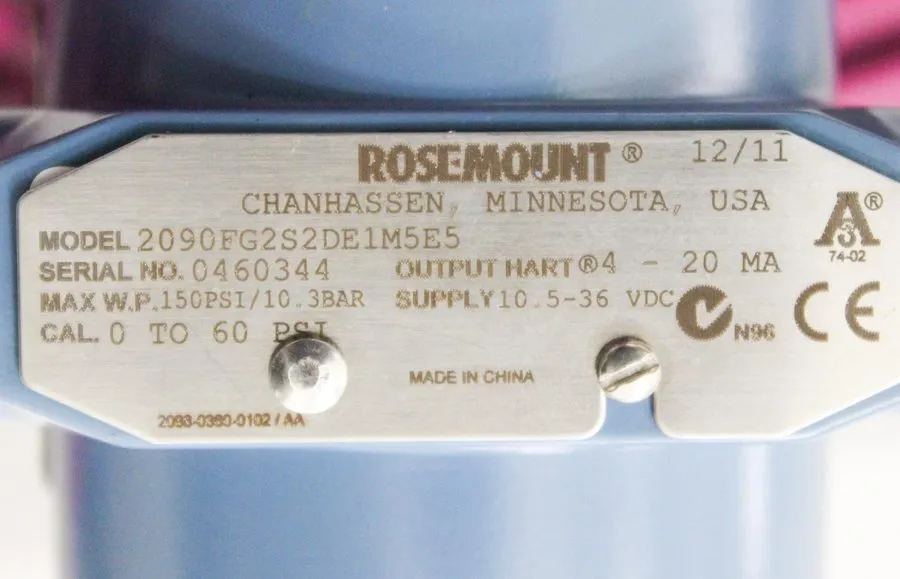 Датчик Rosemount 2090FG2S2DE1M5E5 Transmitter Emerson Analytical Equipment — фото лота 1