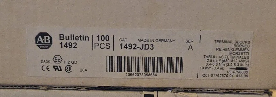 Клеммная колодка ALLEN BRADLEY 1492-JD3 TERMINAL BLOCK ( blocks)