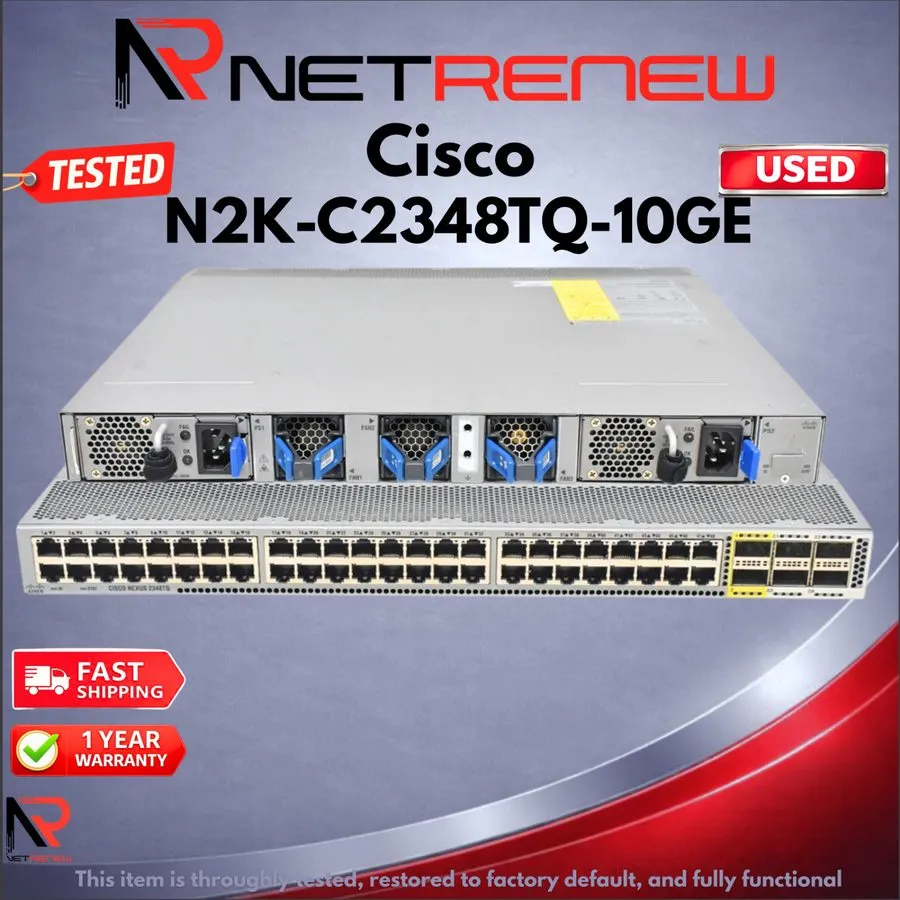 Объектив Cisco Nexus N2K-C2348TQ-10GE 48 Ports Rack Mountable 10GbE Switch