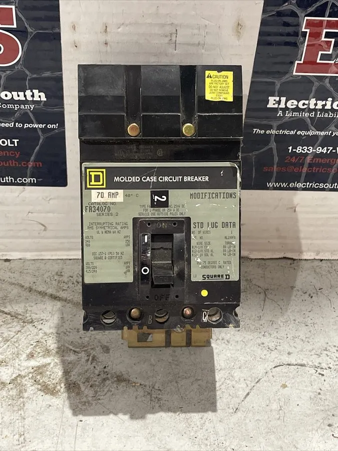 Автоматический выключатель Square D FA34070 Circuit Breaker 70A 3-Pole 480V SEE