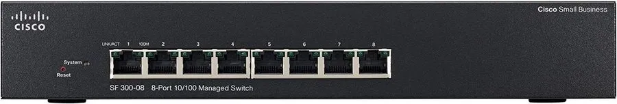 Коммутатор Cisco 8 port 10/100 managed ethernet switch SF300-08