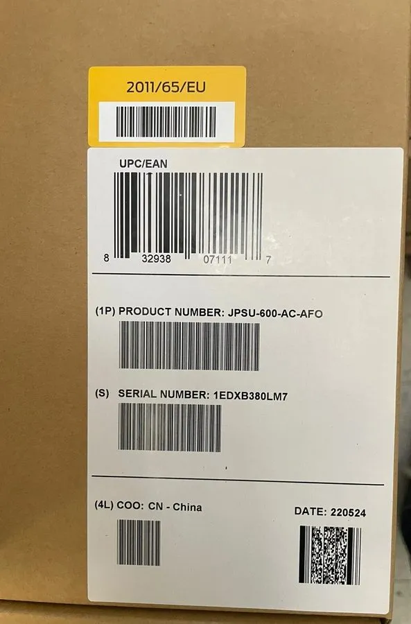Коммутатор JUNIPER JPSU-600-AC-AFO EX3400 600W AC