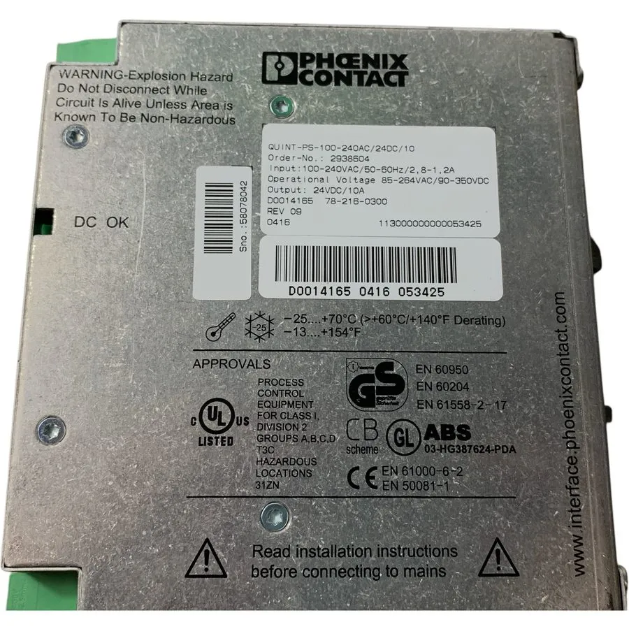 Блок питания Phoenix Contact QUINT-PS-100-240AC/24DC/10 2938604 Power Supply