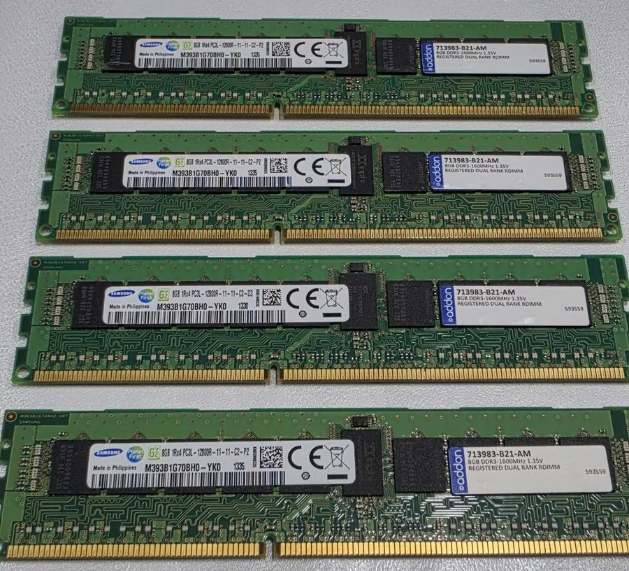 Модуль памяти Samsung M393B1G70BH0-YK0 8GB 1RX4 PC3L-12800R DDR3 ECC RDIMM RAM