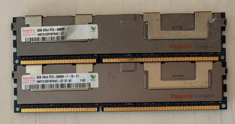 Модуль памяти Hynix 8GB 2RX4 PC3-8500R DDR3 RAM HMT31GR7BFR4C-G7 Server RAM