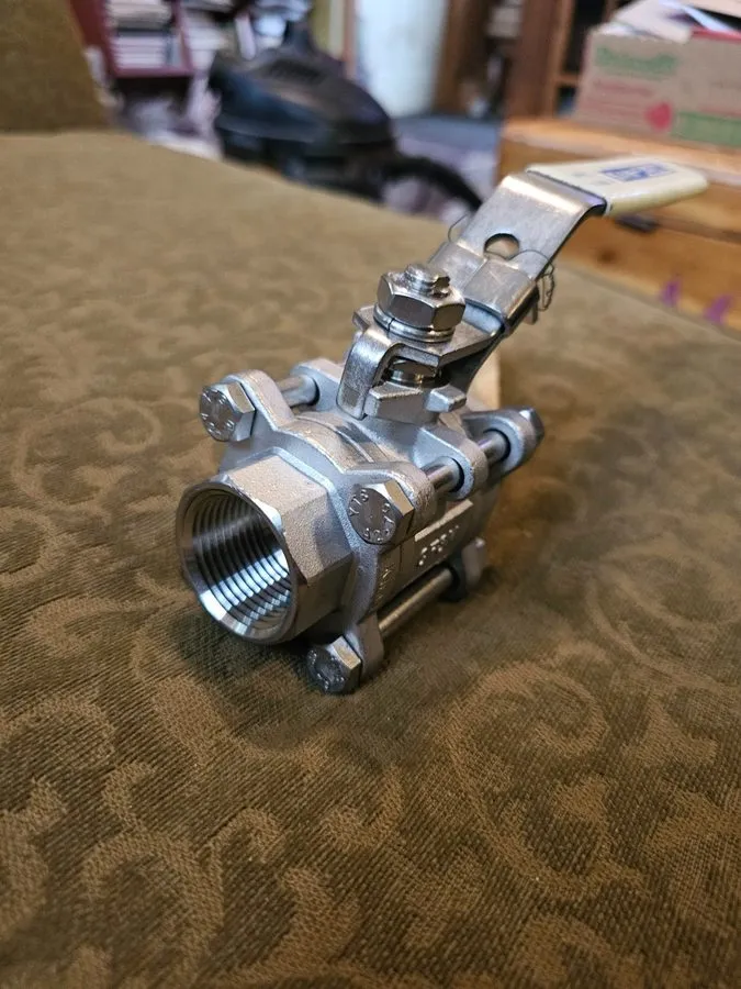 Клапан Sam-Flow 1" VBS03-100 Ball Valve 1000WOG Stainless Steel CF8M PN64 — фото лота 2
