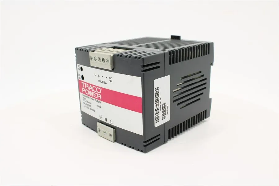 Блок питания TRACO TSPC 120-124 120W 24V 5A DIN Rail Power Supply Metal Case — фото лота 1