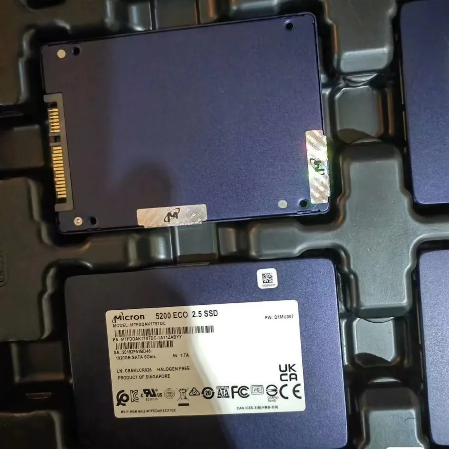 Сервер Micron MTFDDAK1T9TDC 1.92TB SSD SATA 2.5 Server Laptop Desktop PC Hard Dr
