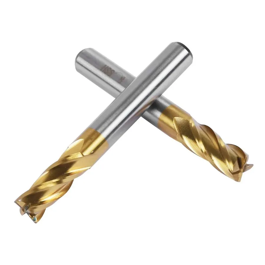Режущий инструмент 4-Flute Titanium Coat Carbide End Mill Bits, 5/16 Inch/8 Mm H — фото лота 1