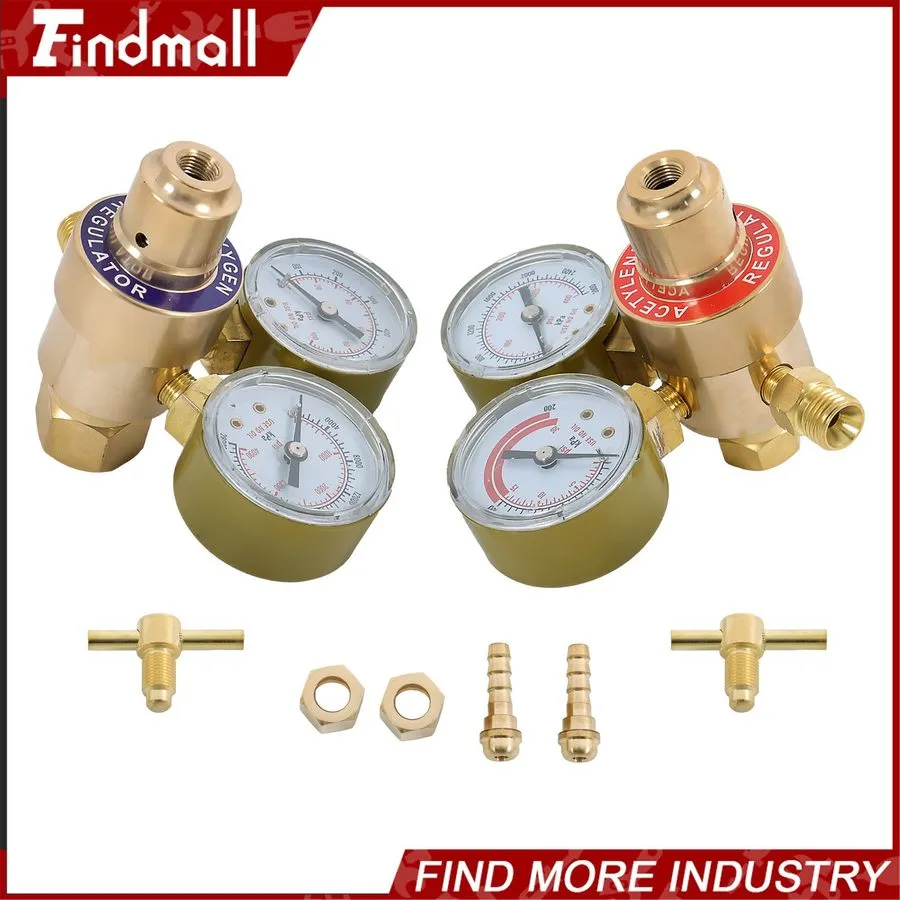 Трубопроводная арматура Oxygen Acetylene Gas Regulator Welding Cutting Torch Dua — фото лота 2
