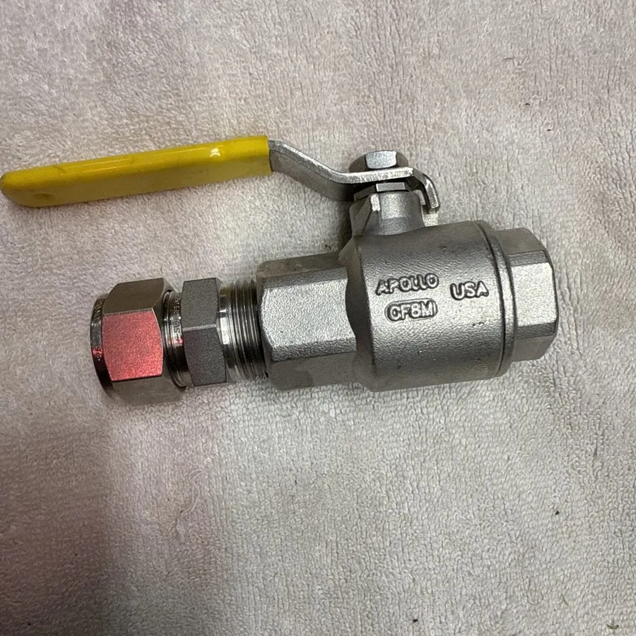 Клапан TOP-FLO 1" 1000-psi WOG Stainless Steel Sanitary Ball Valve, Lockable Lev — фото лота 2