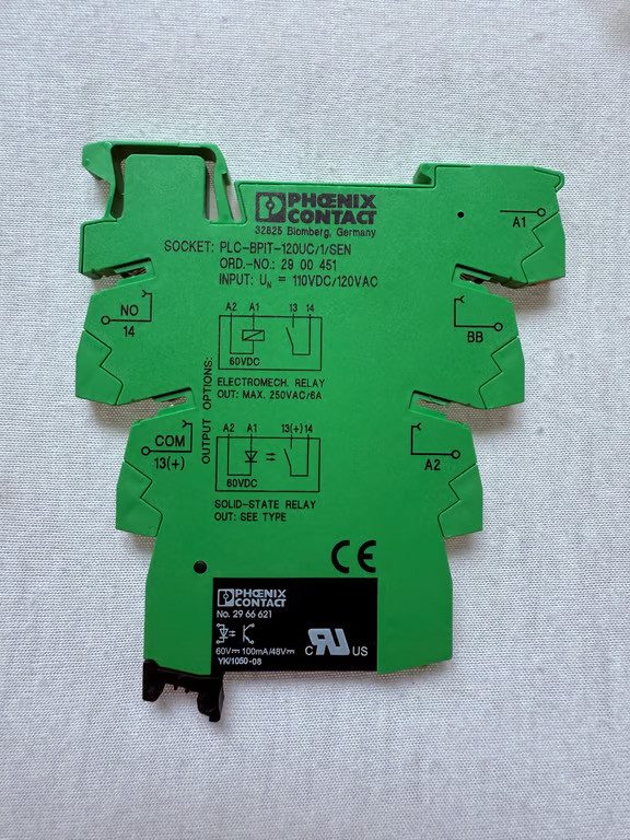 ПЛК Phoenix Contact PLC-BPT-120UC/1/SEN Relay Base Socket 2900451 120VAC/VDC — фото лота 1
