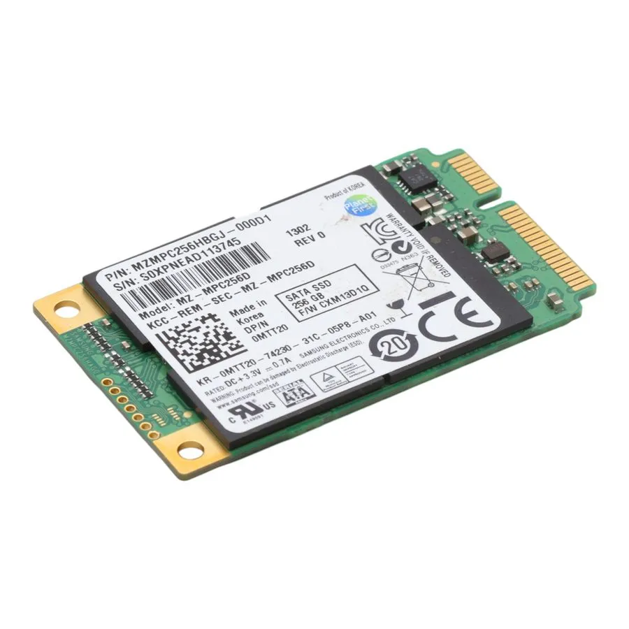 SSD-накопитель Samsung PM830 256GB mSATA SSD MZ-MPC256D SATA III 93% Health Wipe