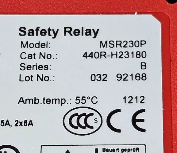 Реле безопасности Allen Bradley 440R-H23180 /B MSR230P Safety Relay 24VDC 2W 3A