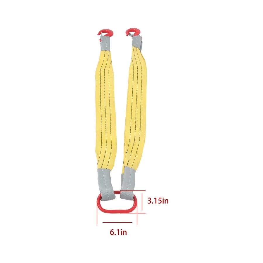 Строп 4410lb Lifting Slings Straps with Hook Two Leg Rigging Straps(3.3ft,Yellow — фото лота 1