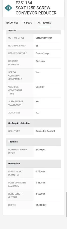 Конвейер Dodge SCXT125E Screw Conveyor Reducer, E351164 — фото лота 2