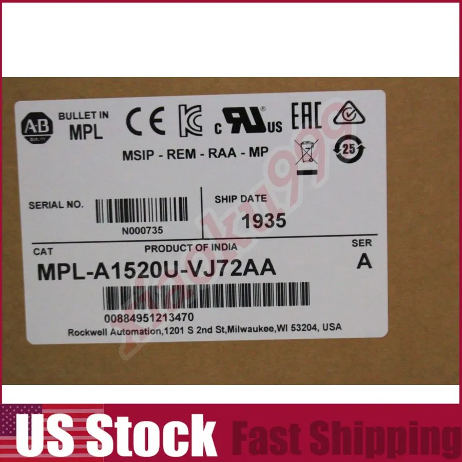 Серводвигатель Allen Bradley MPL-A1520U-VJ72AA MPL Series Servo Motor
