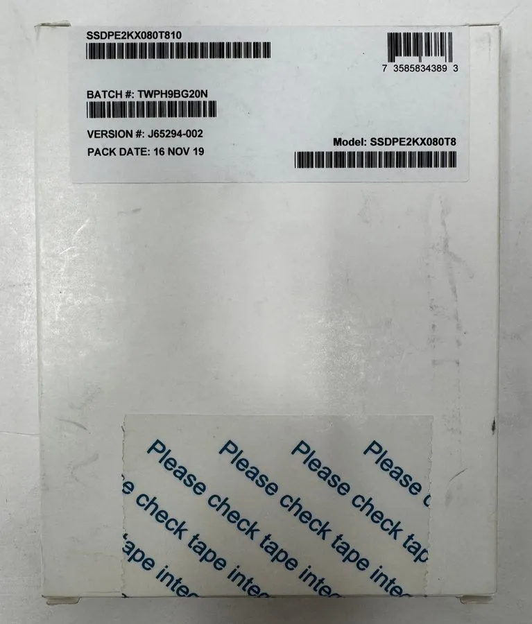 SSD-накопитель Intel DC P4510 8TB NVMe PCIe 3.1 x4 U.2 Enterprise SSD SSDPE2KX08