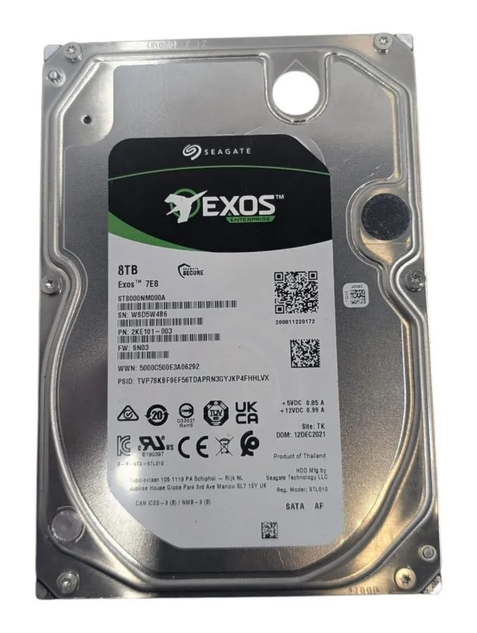 Жёсткий диск Seagate ST8000NM000A Exos 8TB 7E8 3.5" SATA 6Gb/s 7.2K 256MB Hard D