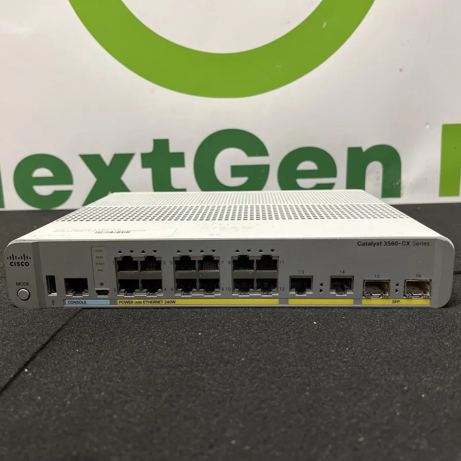 Коммутатор WS-C3560CX-12PC-S 16 Ports Fully Managed Ethernet Switch -Grade B