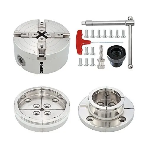 Режущий инструмент 4" Nickel Plated Wood Lathe Chuck Set 1"x8TPI & 3/4"x16TPI Ad