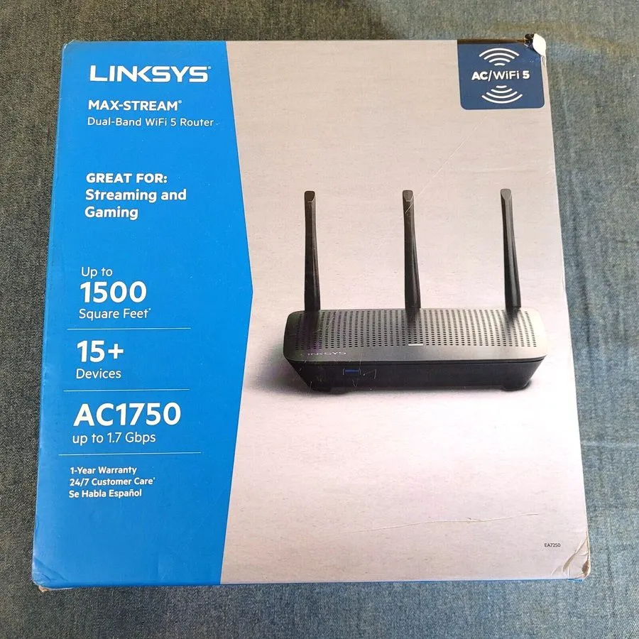 Маршрутизатор Linksys Max Stream Dual-Band WiFi 5 Router AC1750 Black EA7250