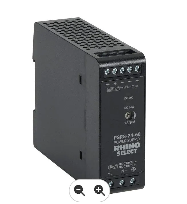 Блок питания RHINO SELECT PSRS-24-60 24VDC 2.5A 60W DIN Rail Power Supply — фото лота 1