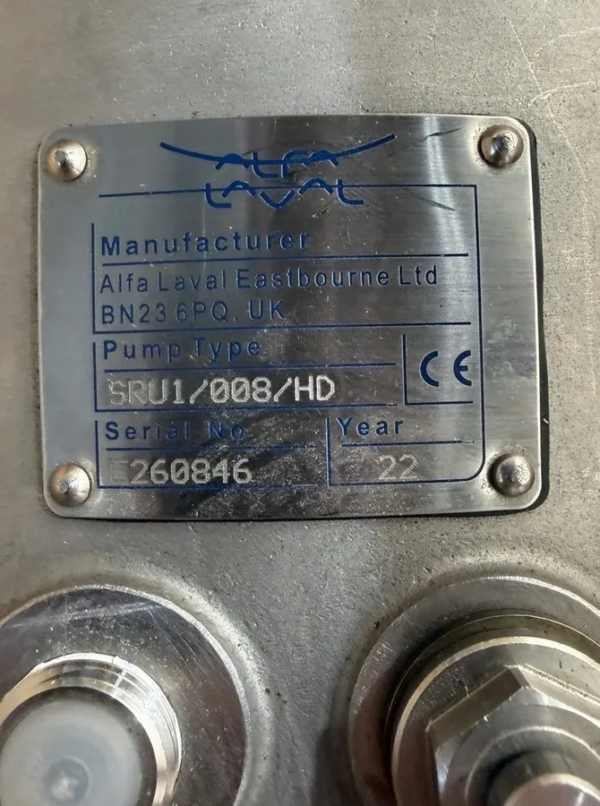 Насос 1-1/2" Alfa Laval SRU1/008/HD SS Rotary Lobe Positive Displacement Pump — фото лота 1