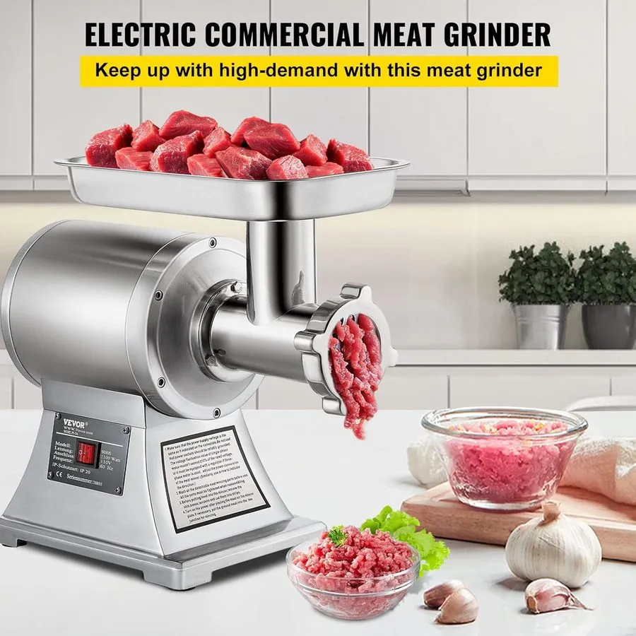 Оборудование для общепита Commercial Meat Grinder,550Lb/H 1100W Heavy Duty Stain