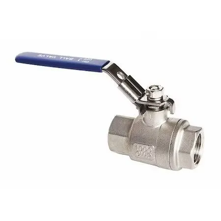 Клапан Zoro Select 06Q201n04112 1-1/2" Fnpt Stainless Steel Ball Valve Inline