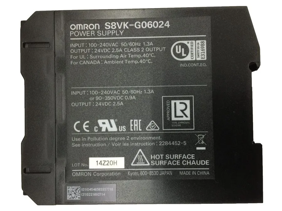 Блок питания Omron S8VK-G06024 Switching Power Supply 24VDC 2.5A 60W DIN Rail