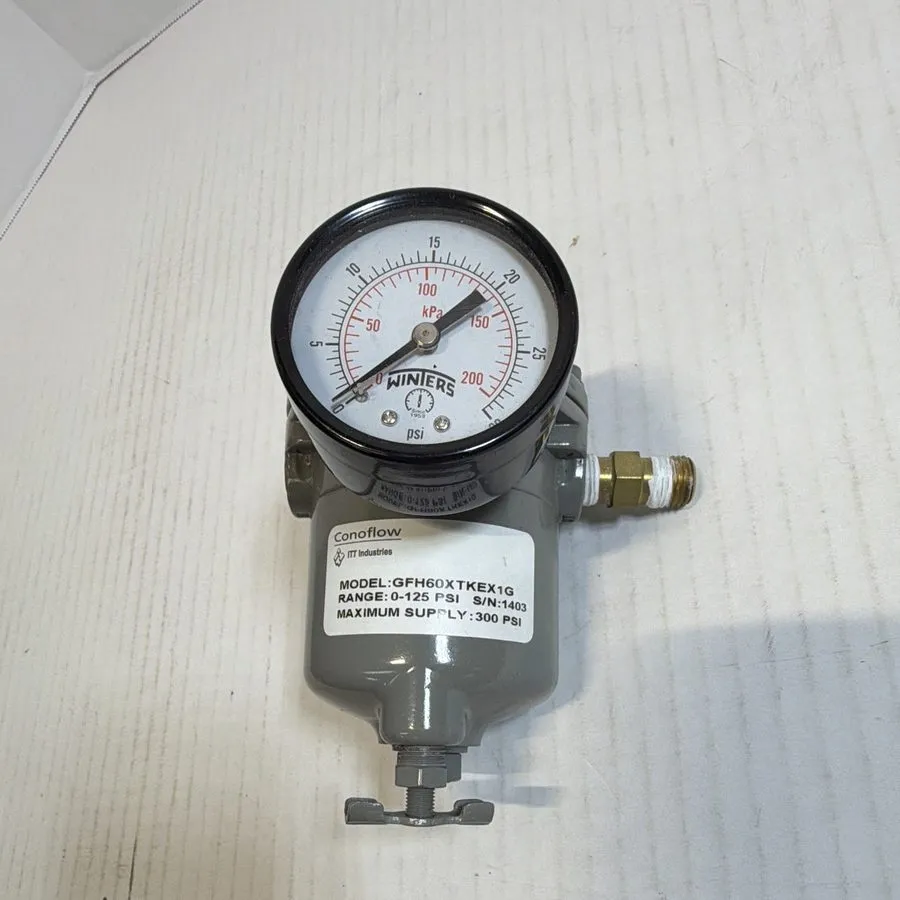 Трубопроводная арматура Conoflow GFH60XTKEX1G Air Pressure Regulator 0-125 PSI,  — фото лота 1