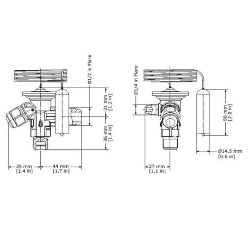 Термостат DANFOSS EXPANSION THERMOSTATIC VALVE TES2 GAS R404A R507 068Z3403 REFR — фото лота 1