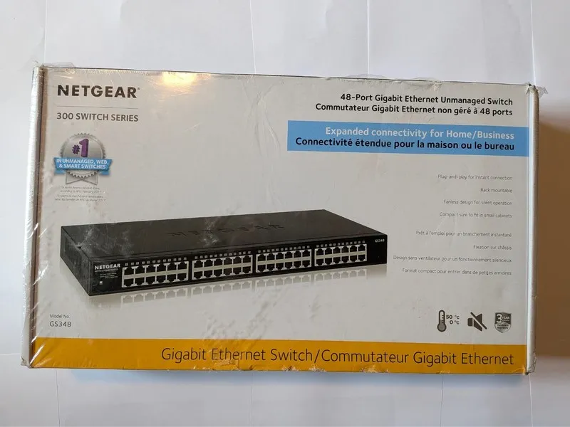 Коммутатор NETGEAR GS348 48-Port Gigabit Ethernet Unmanaged Rackmount Switch