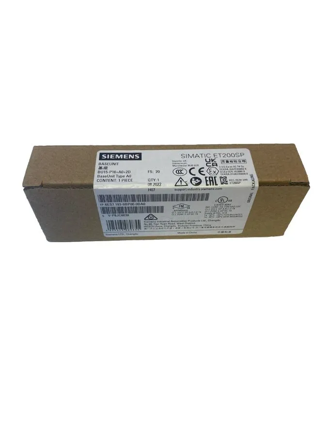 Модуль ввода-вывода 6ES7193-6BP00-0DA0 Siemens Simatic ET 200SP, Base Unit