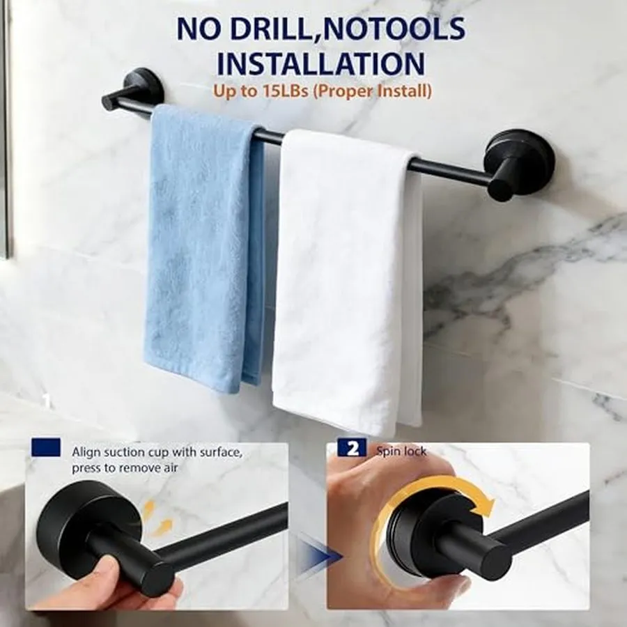 Вакуумная присоска Towel Racks для Bathroom Suction Cup Towel Bar 14.6-24in Adju