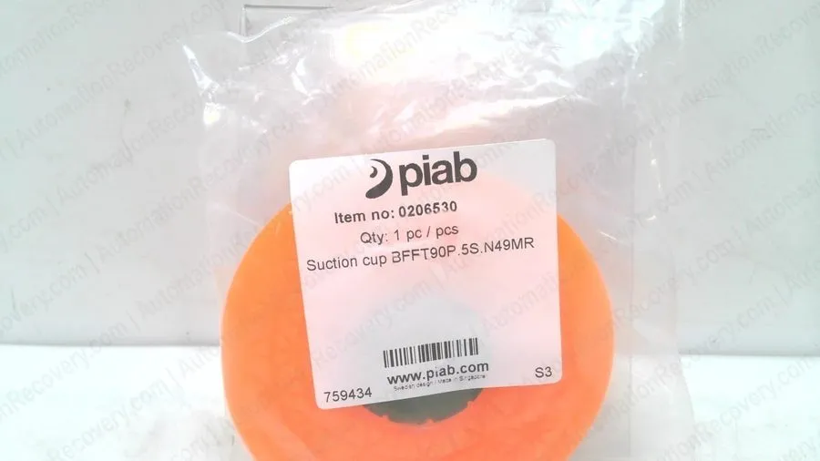 Вакуумная присоска Piab 0206530 / BFFT90P.5S.N49MR Polyurethane Suction Cup 3/8"