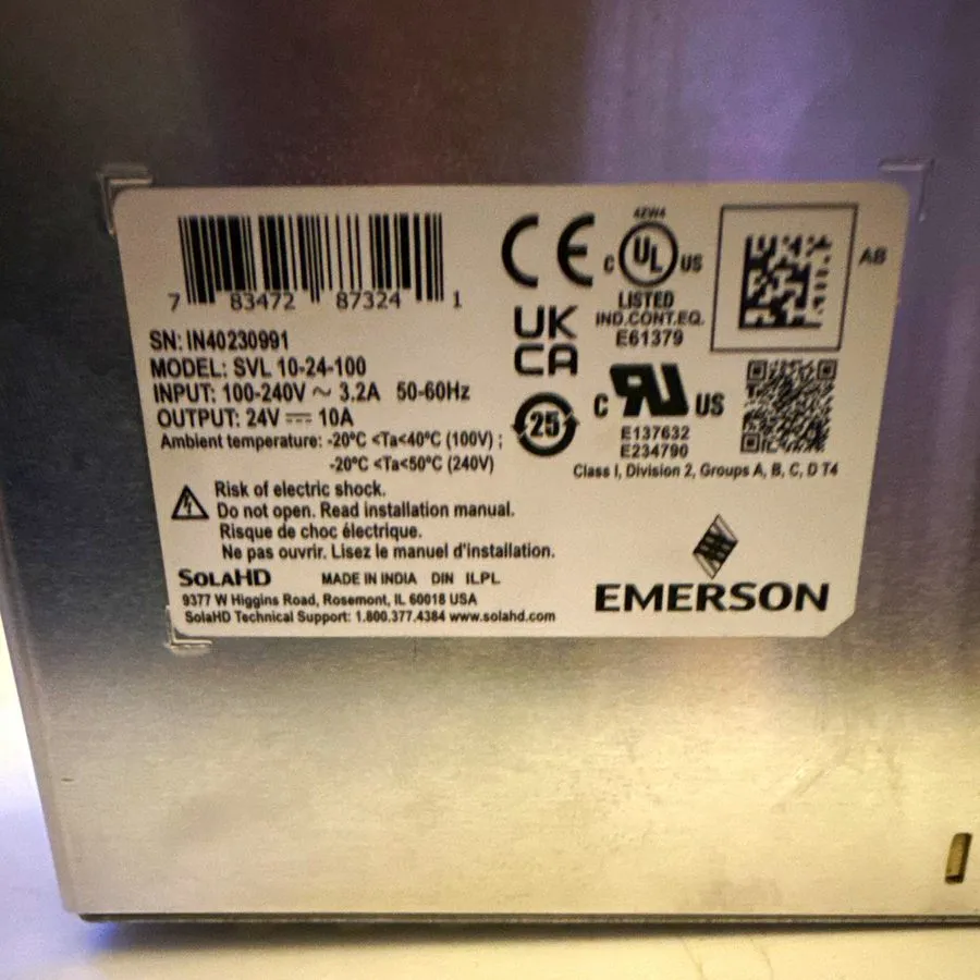 Блок питания SOLAHD SVL10-24-100 Din Rail Power Supply,10 A,240 W 783RE7